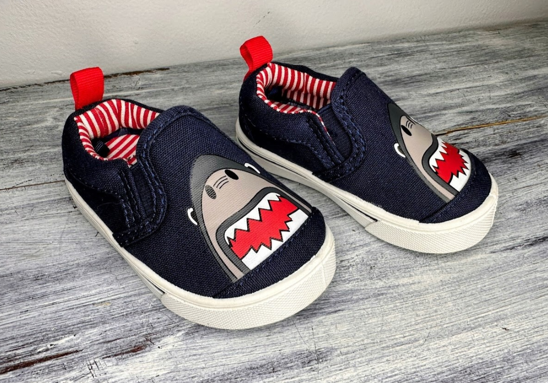 Wonder Nation: Shark Slip On Shoes- 3C – Happy Rock Boutique
