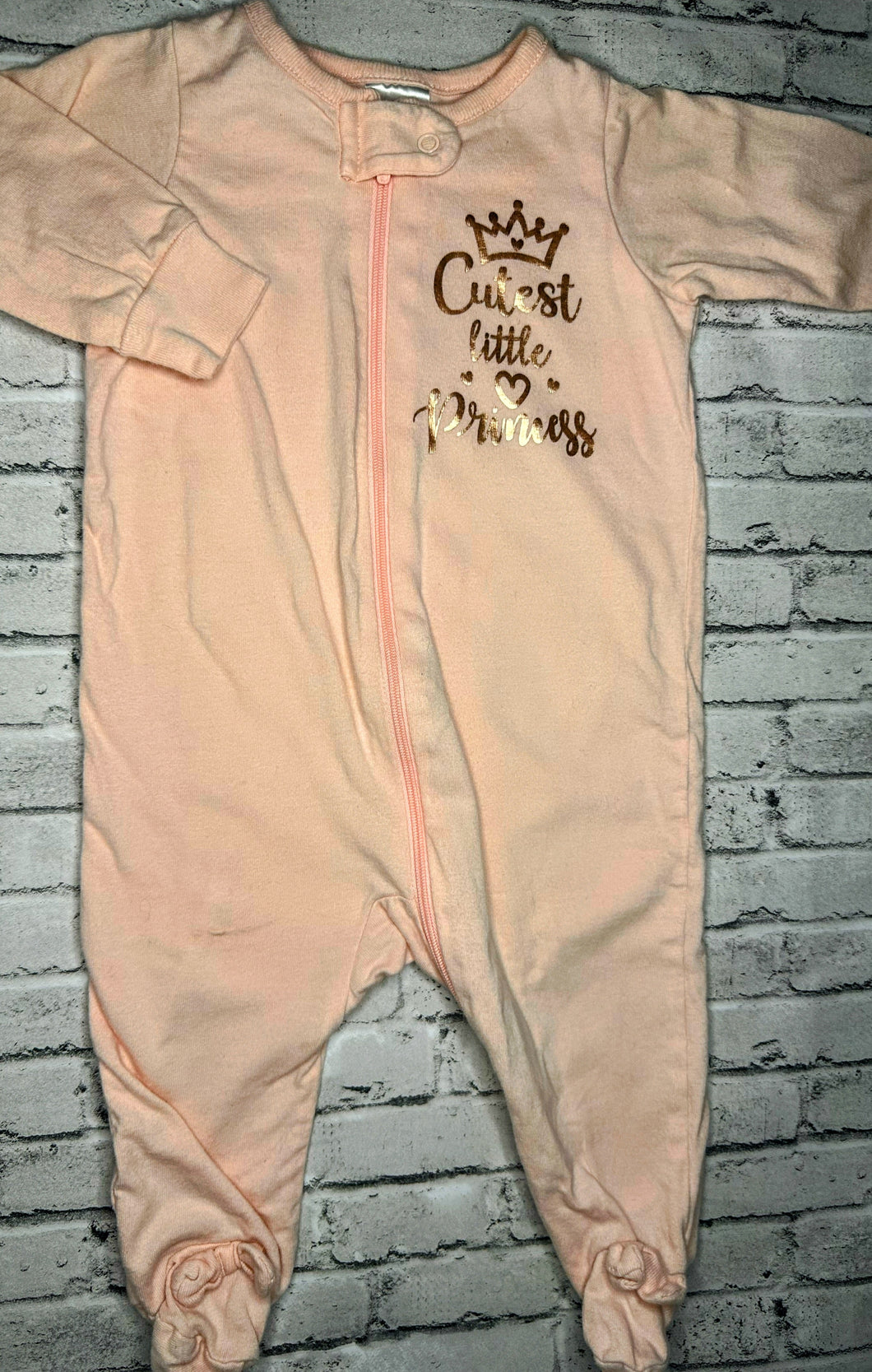 Gerber: “Cutest Little Princess” Sleeper- 0/3m