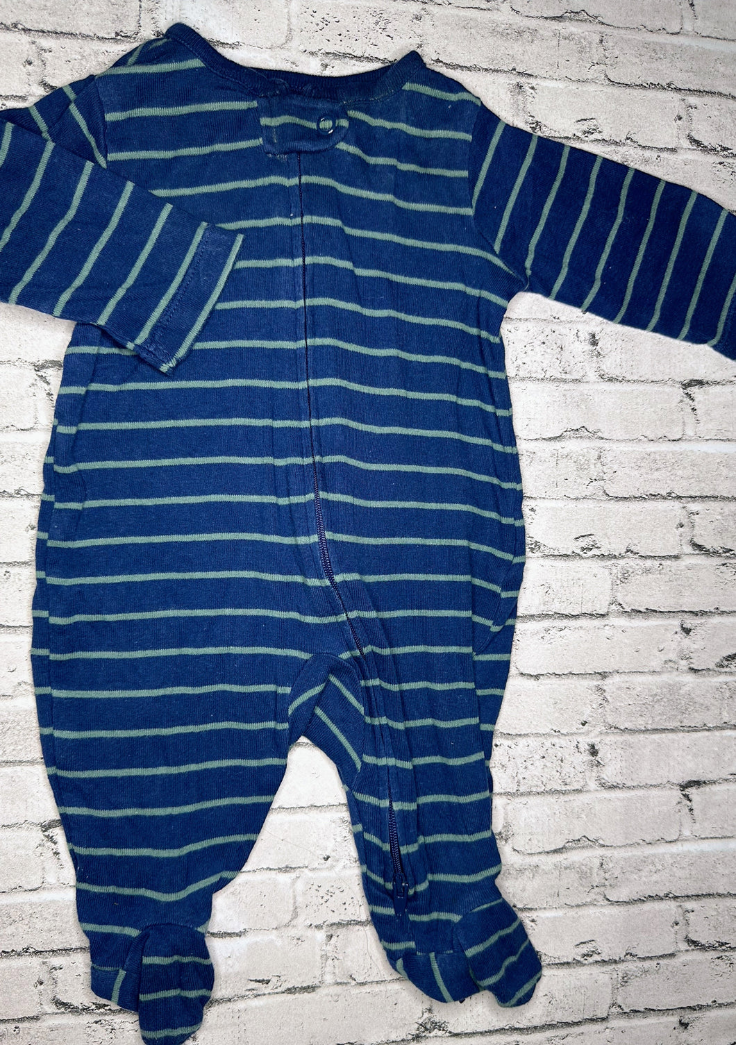 Carter’s: Blue/Green Dual Zip Sleeper- 0/3m