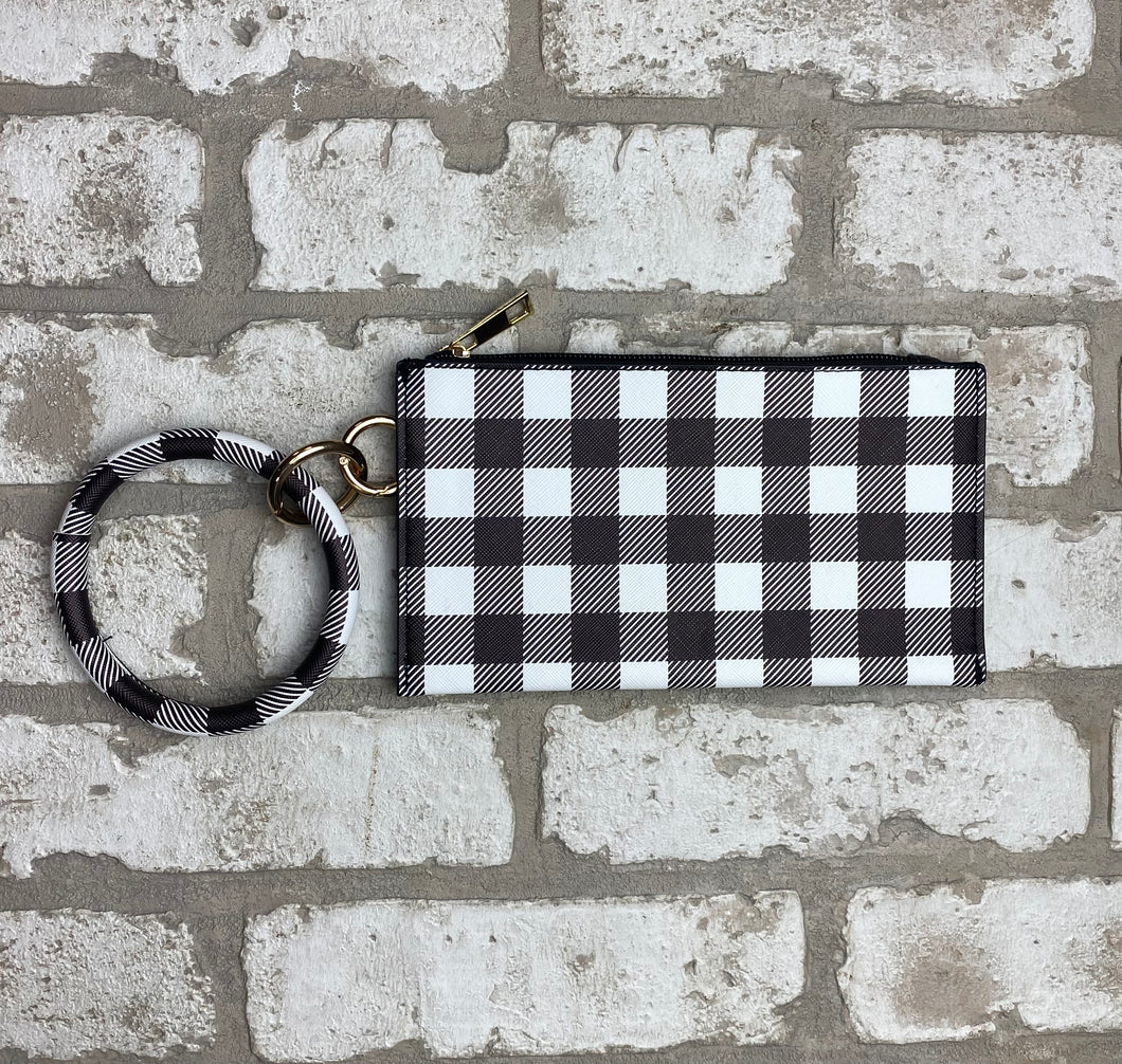 Plaid Wristlet Wallet
