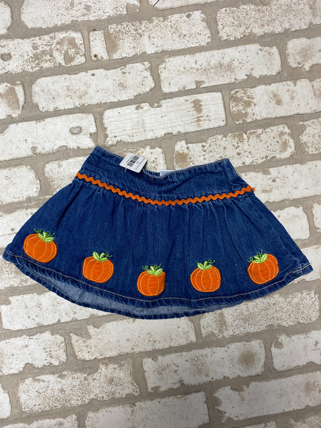 Denim Pumpkin Skirt (2T)