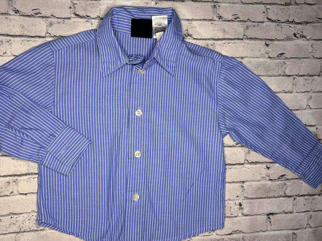 TFW: Blue Stripe Button Up- 2T