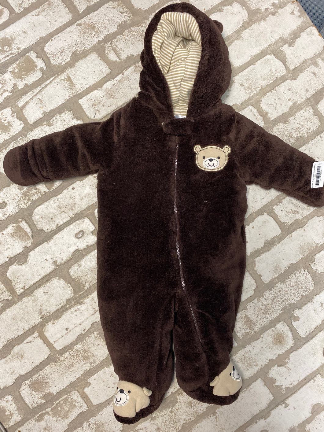 Brown Bear Snowsuit (3/6M)