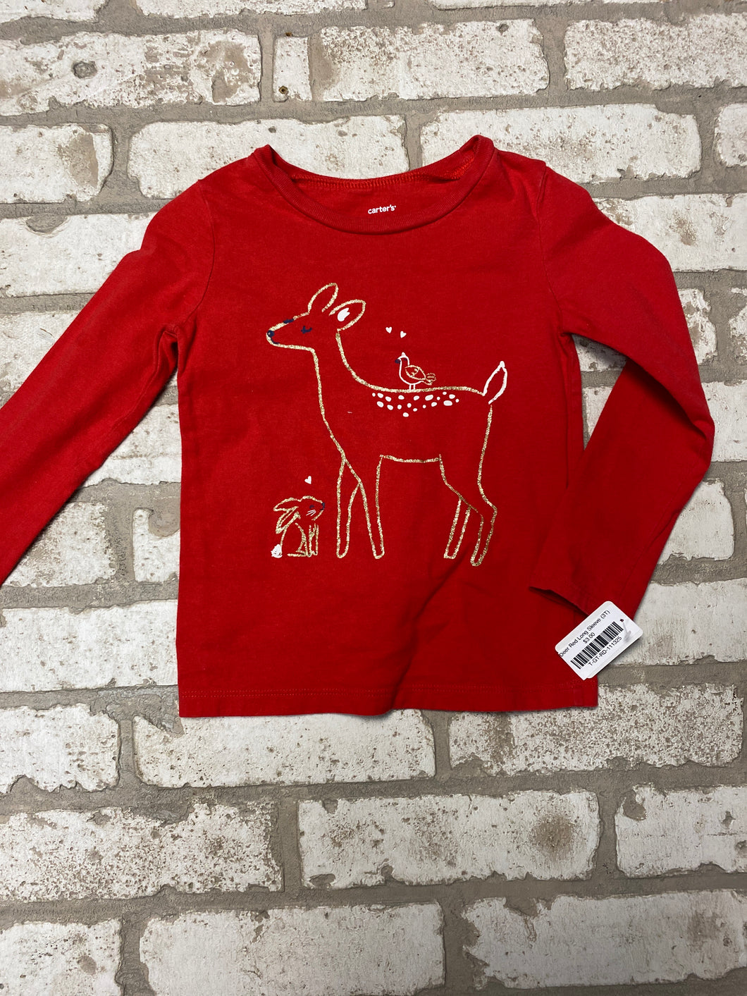 Deer Red Long Sleeve (3T)