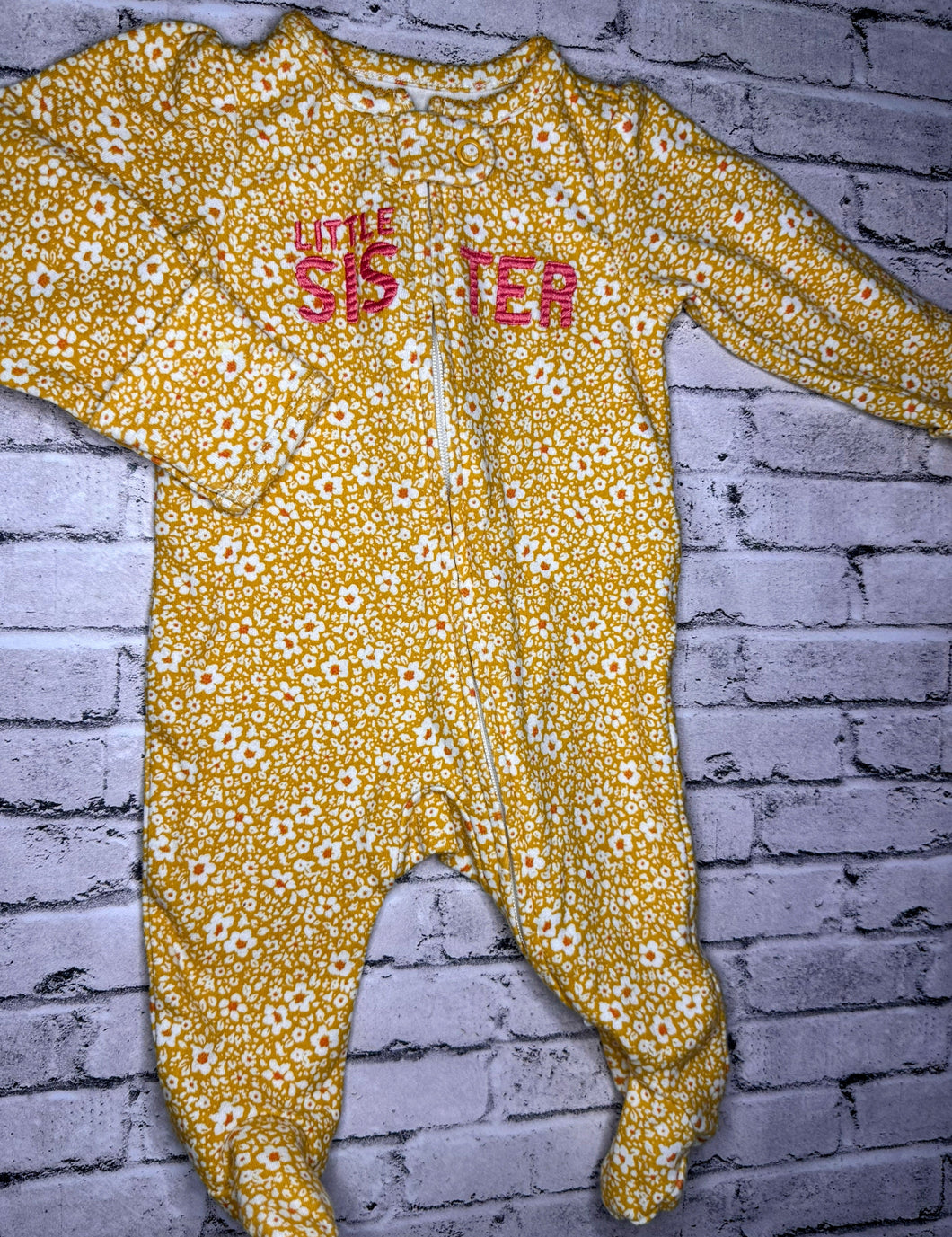 Carter’s: “Little Sister” Dual Zip Sleeper- Newborn