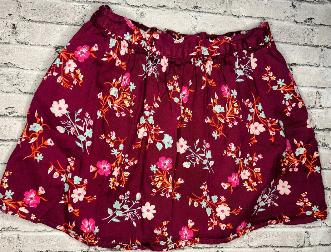 Carter’s: Maroon Floral Skirt- 6