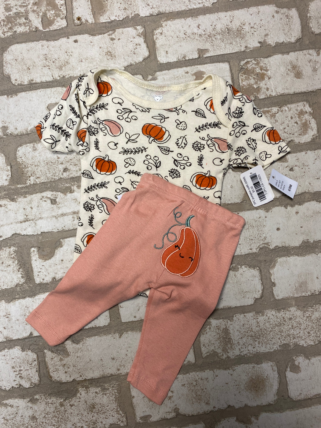 2PC pumpkin outfit (6/9M)