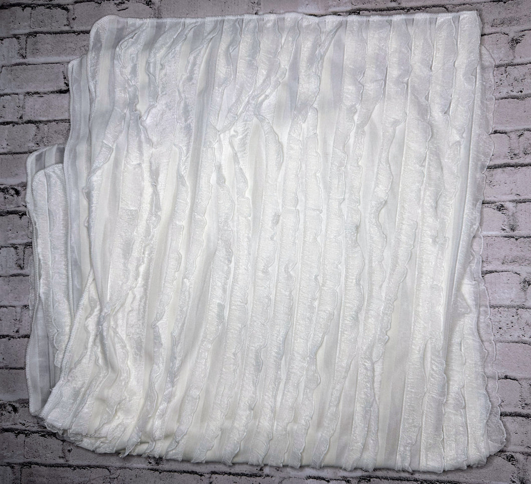 Simply Baby Chic: White Ruffle Muslin Swaddle