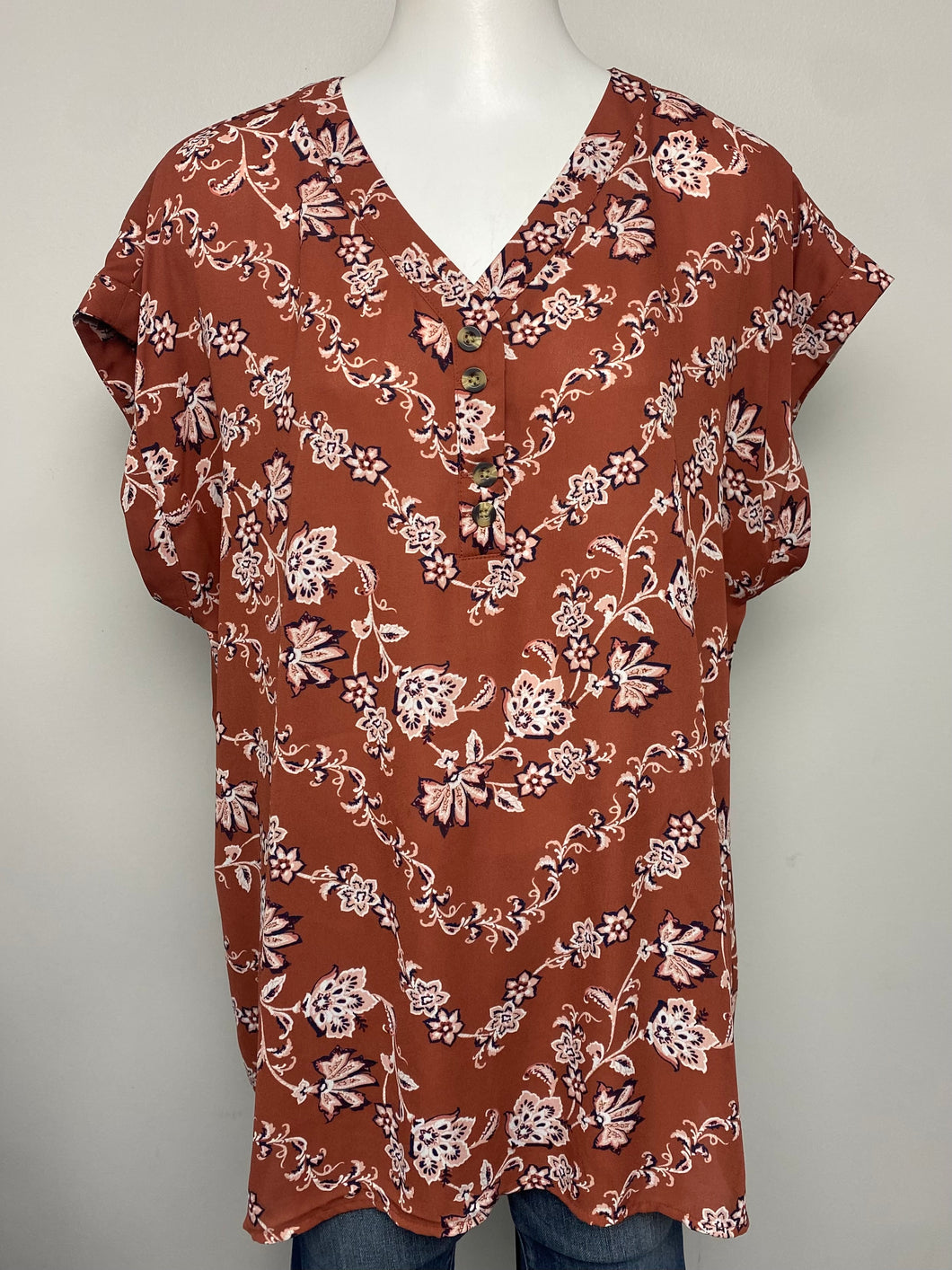 Maurices Floral Tee- (XXL)