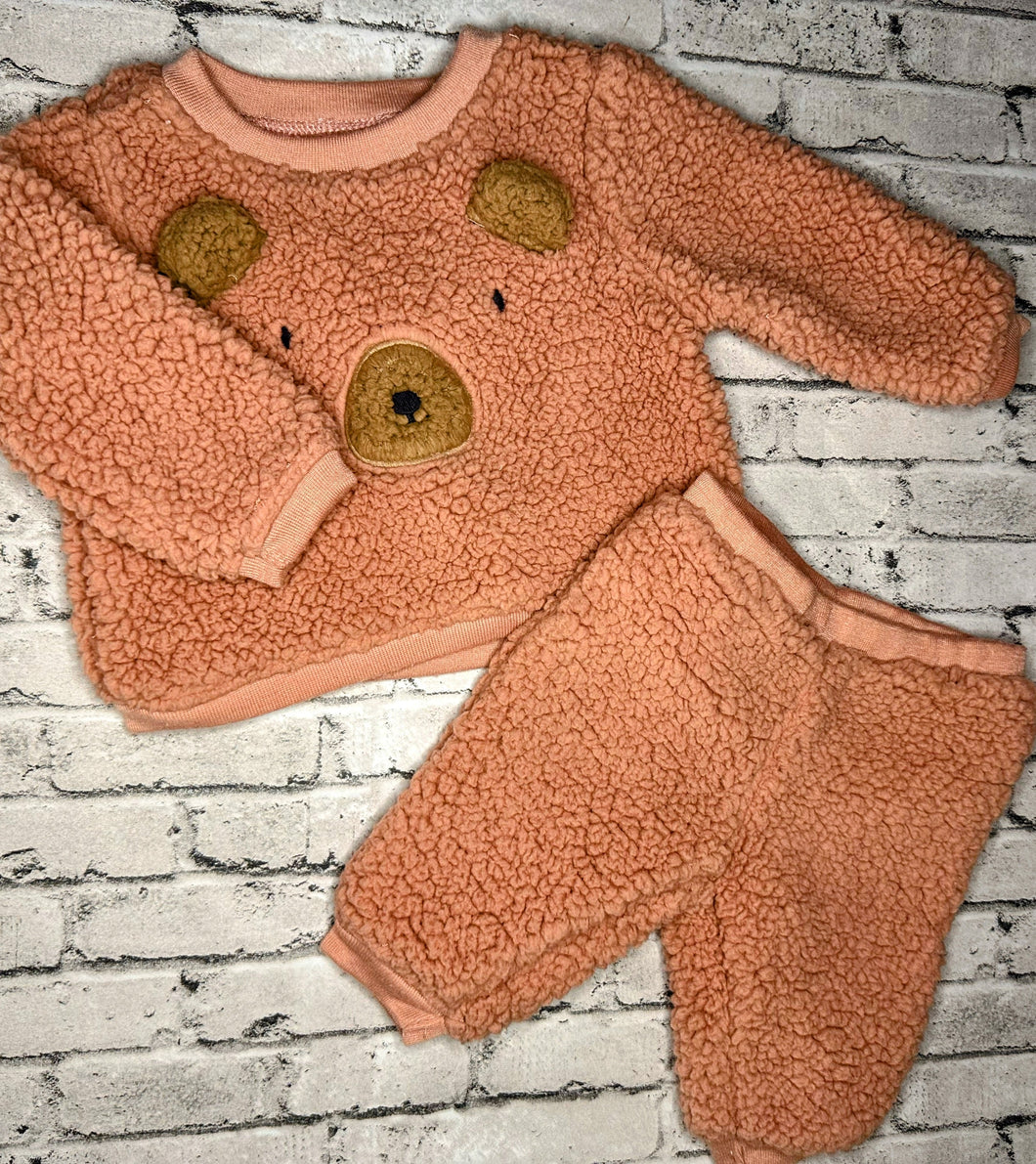 Carter’s: 2pc Pink Sherpa Set- Newborn