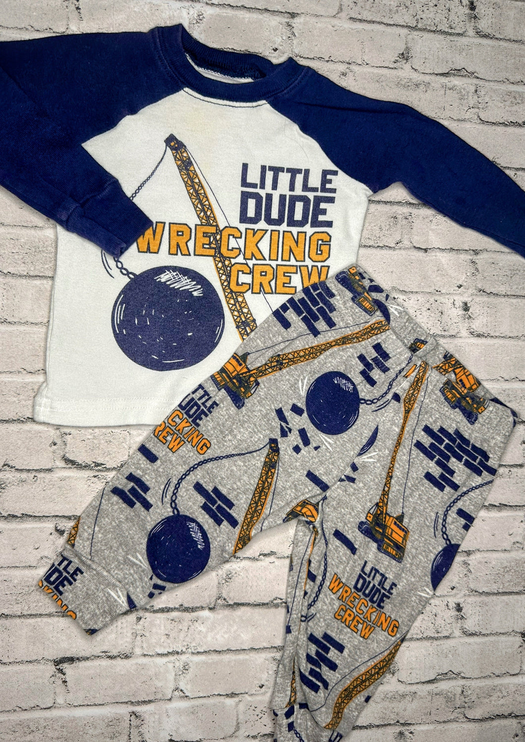 Children’s Place: “Little Dude Wrecking Crew” PJ Set- 0/3m