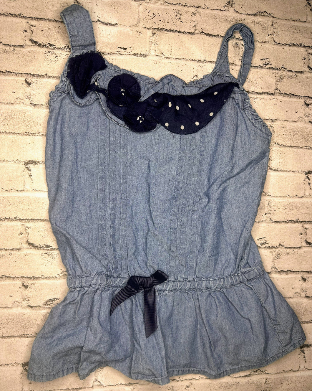 Children’s Place: Faux Denim/Floral Tank - 4T