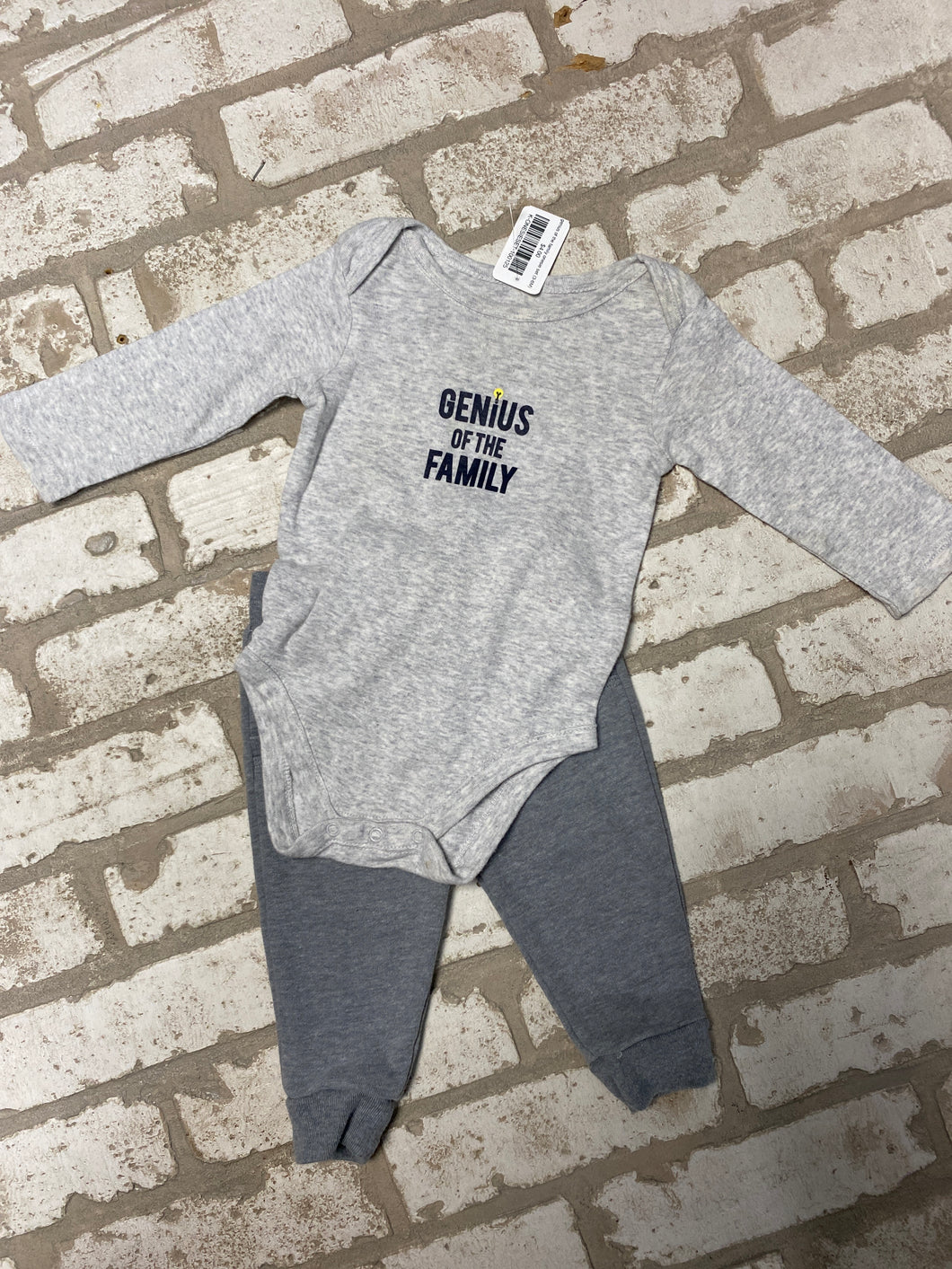 genius of the family onesie set (3-6M)