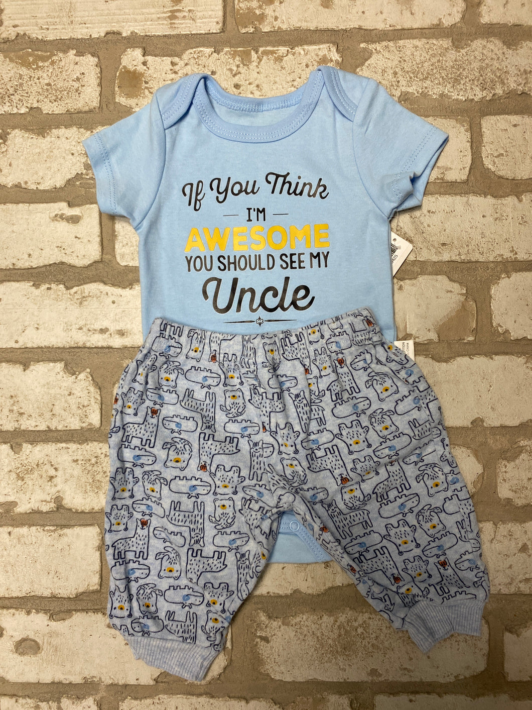 2pc Uncle outfit 3/6mos