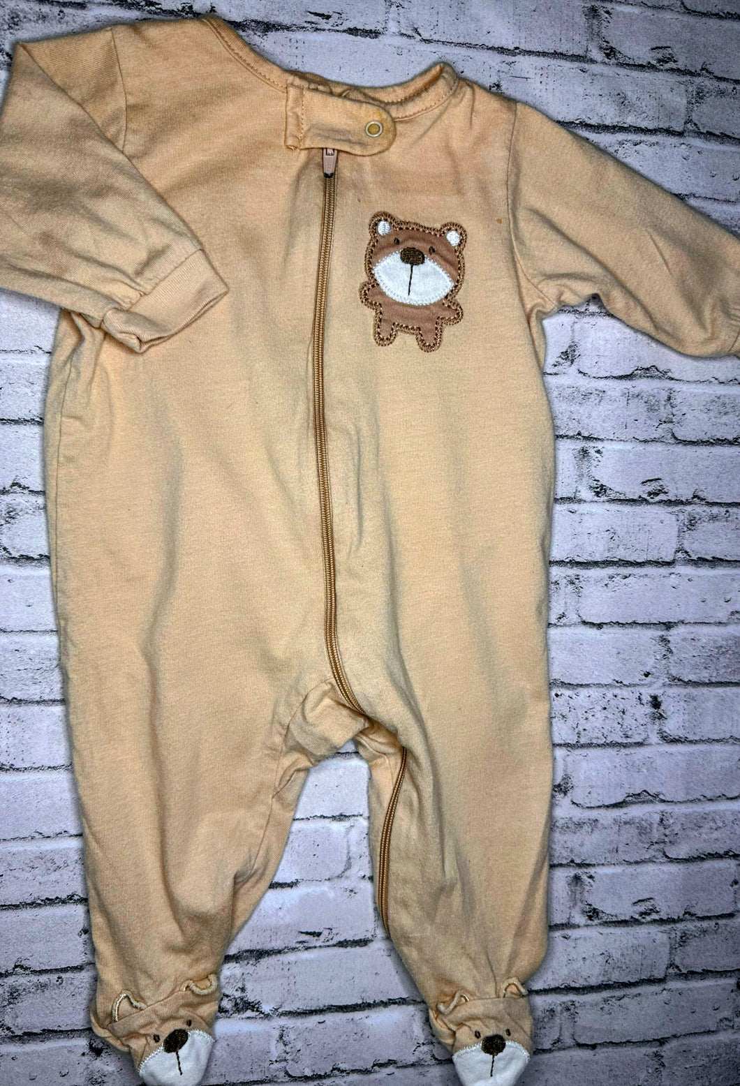 Gerber: Tan Bear Sleeper- 0/3m