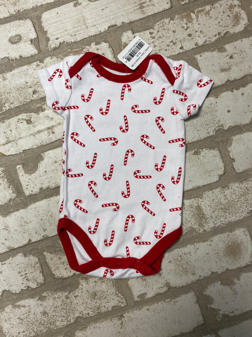 Candy Cane Onesie 0-3M