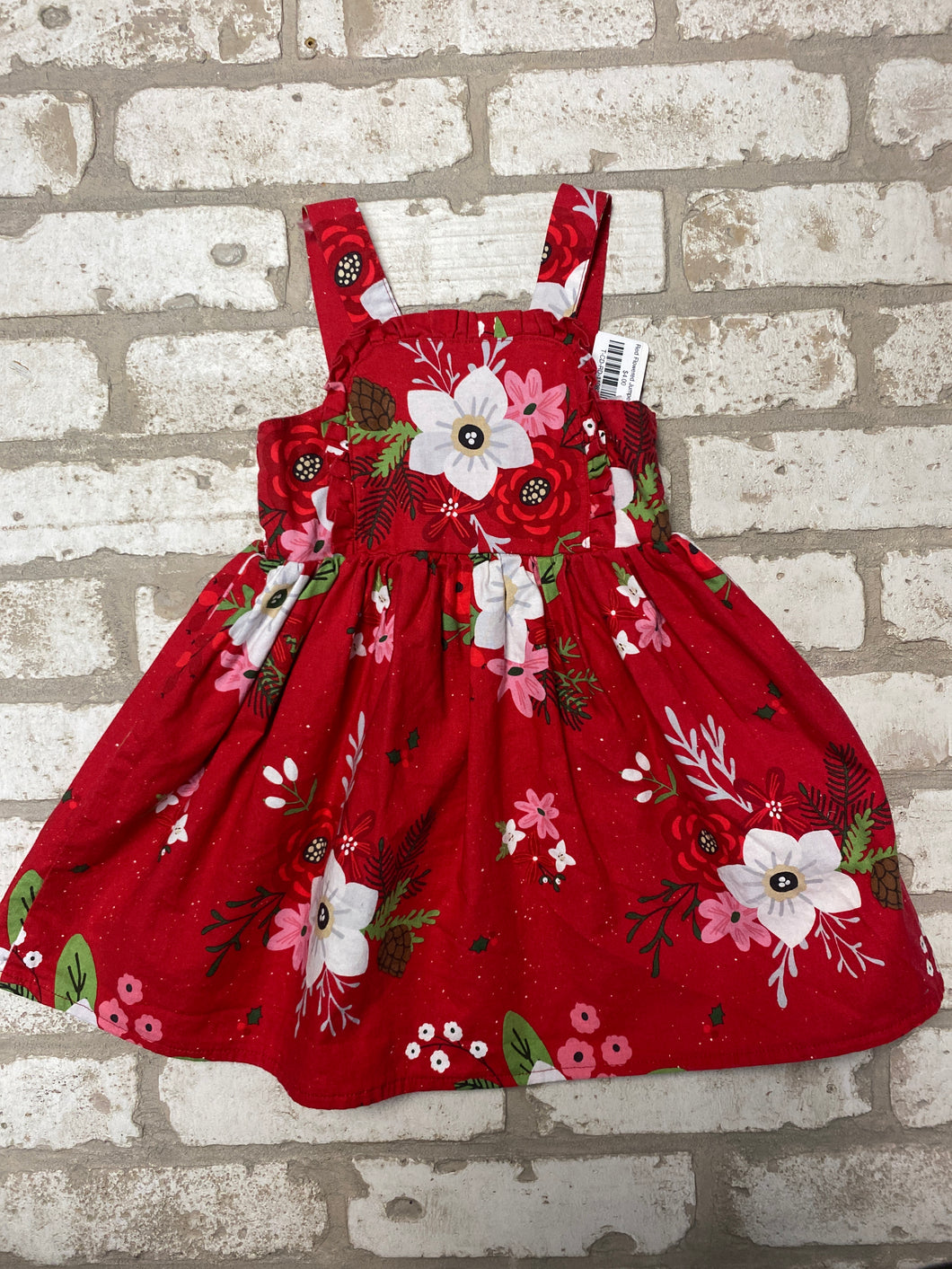 Red Flowered Jumper (2T)