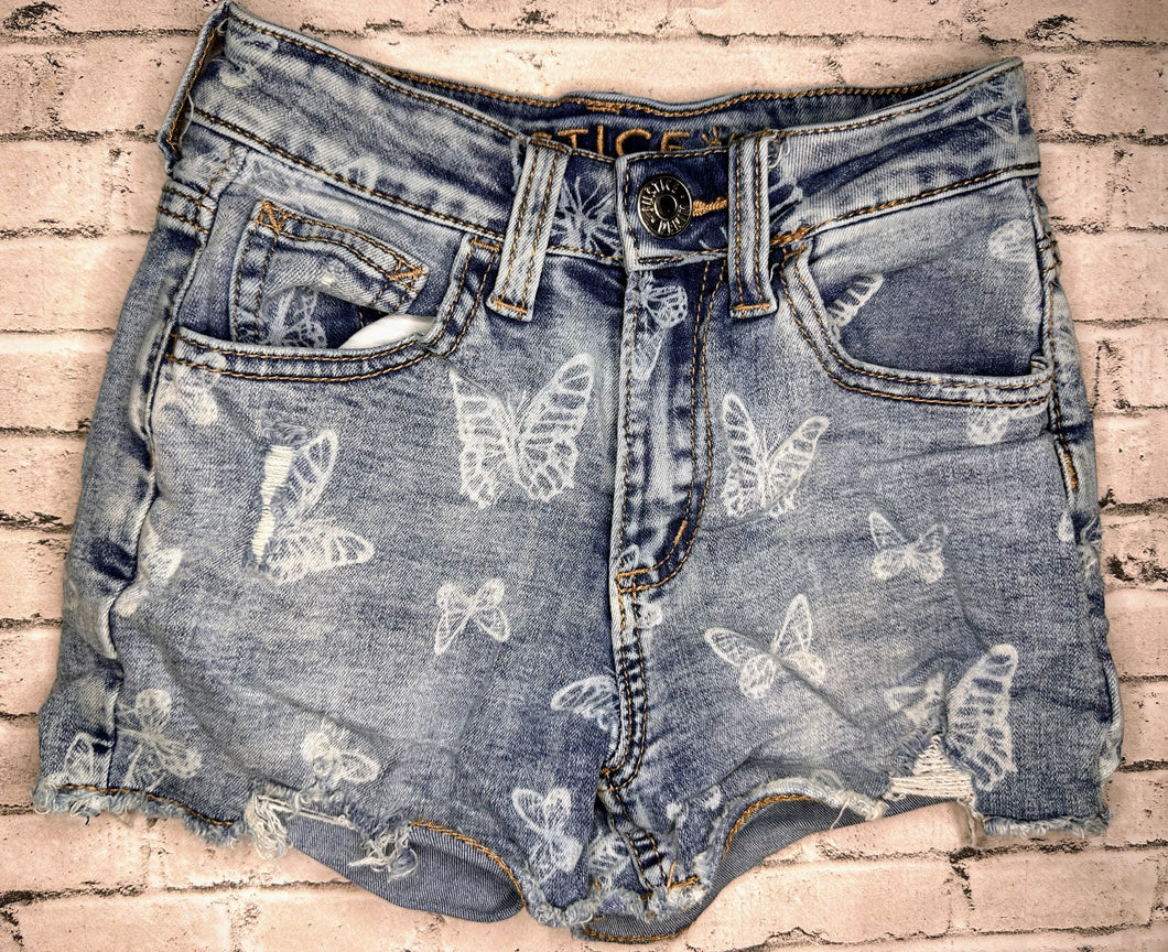 Justice: Butterfly Denim Shorts- 7