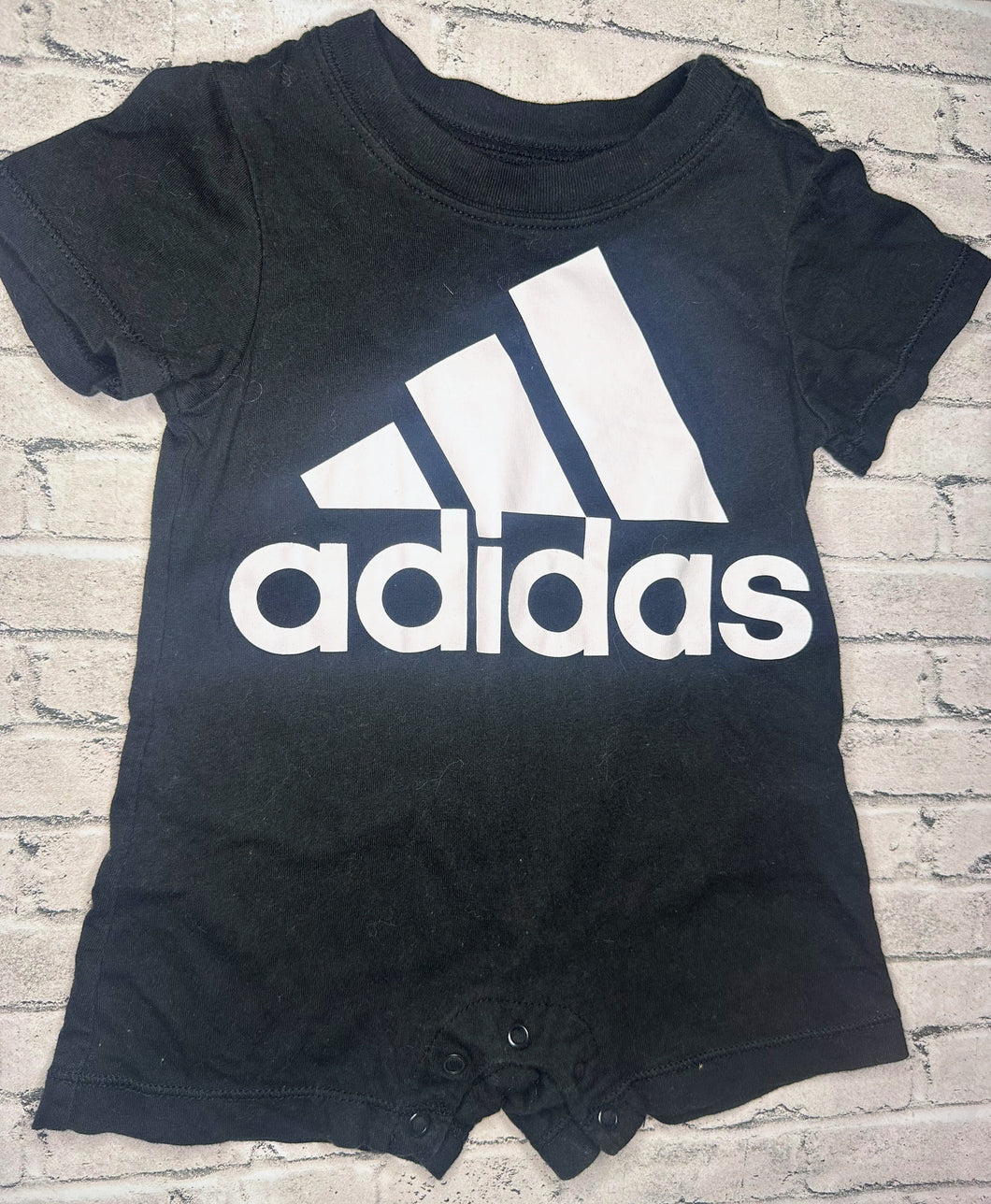 Adidas: Black Romper- 6m