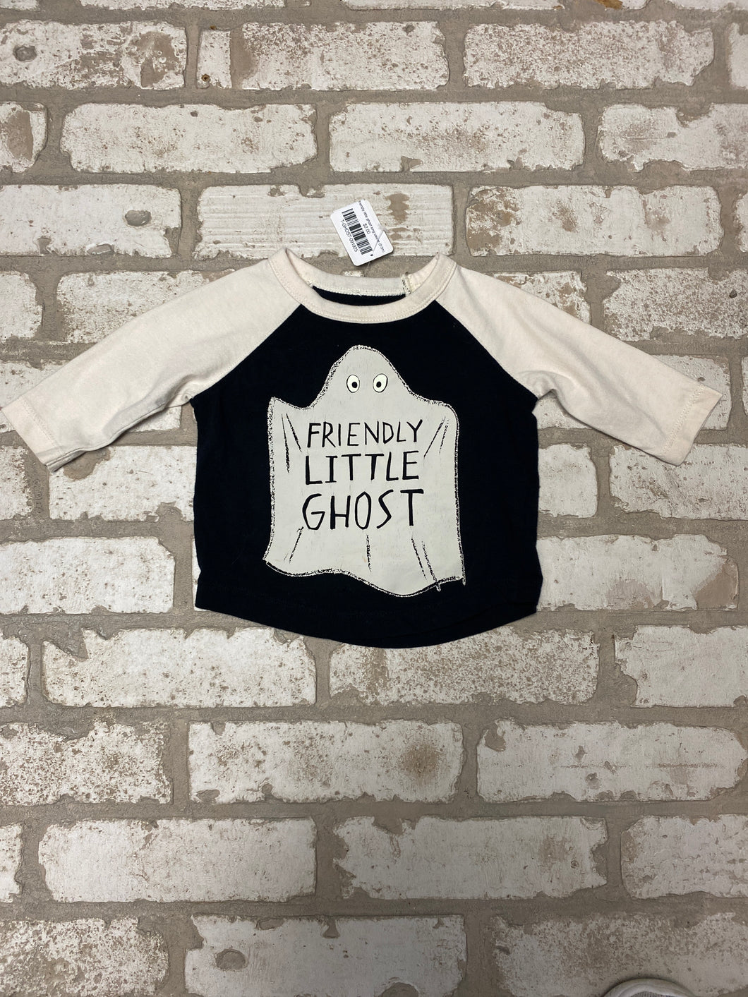 friendly little ghost long sleeve (0-3m)
