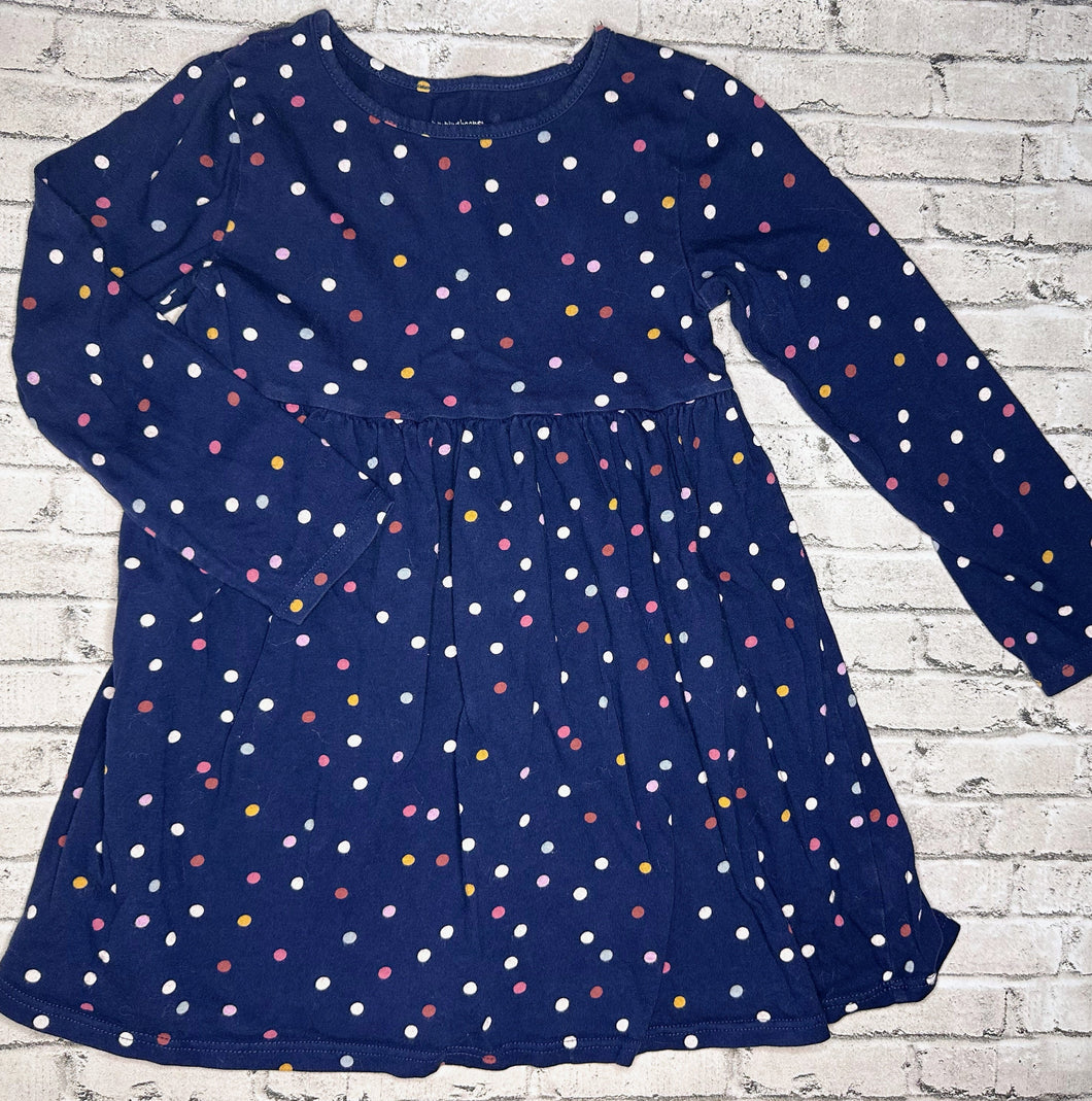 Jumping Beans: Navy Polk-a-Dot Dress - 4T