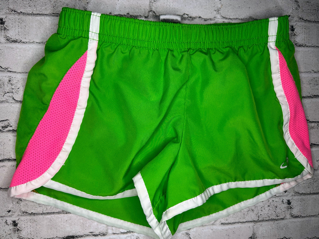 Champion: Green/Pink Athletic Shorts- 6/6x