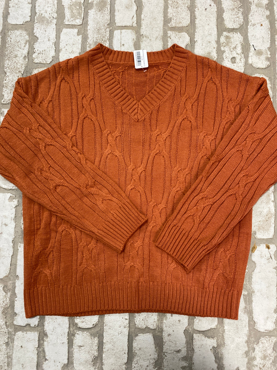 Burnt Orange Knit Sweater (S)