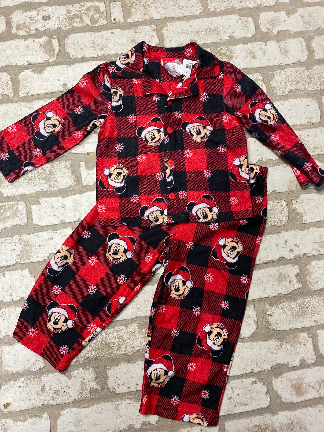 Holiday Mickey Mouse pj set 3T