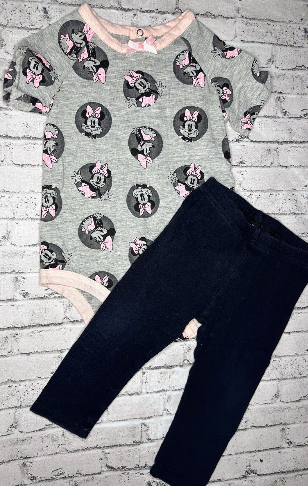 2pc Minnie Mouse Set- 6/9m