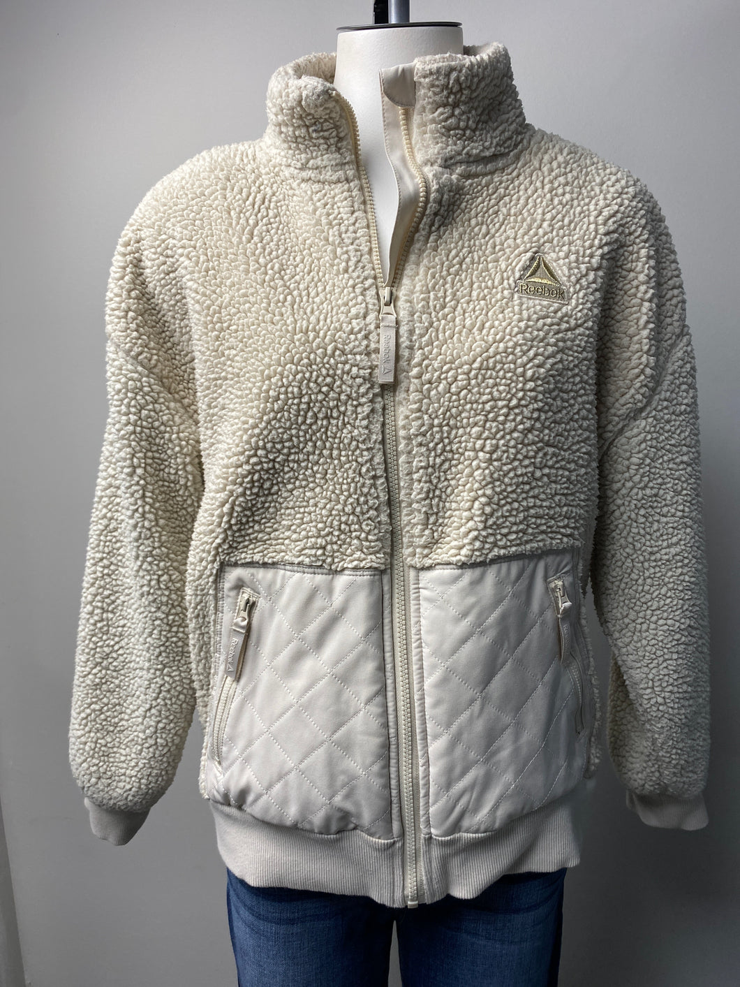 Reebok Sherpa Jacket (L) Cream