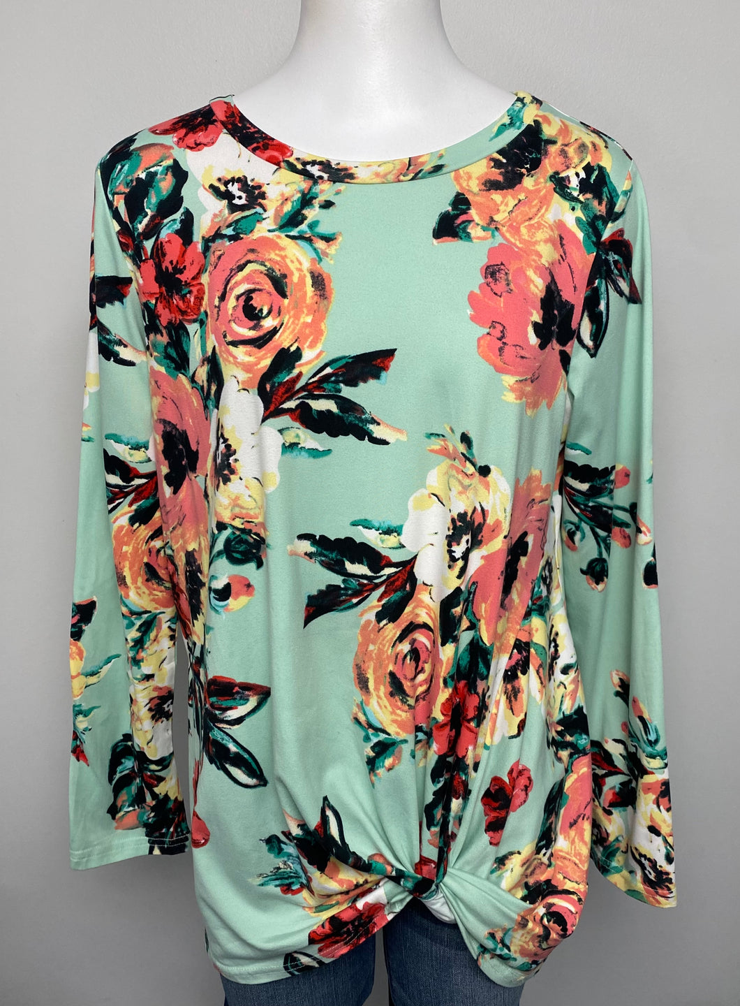 L FLoral Long Sleeve- (L)