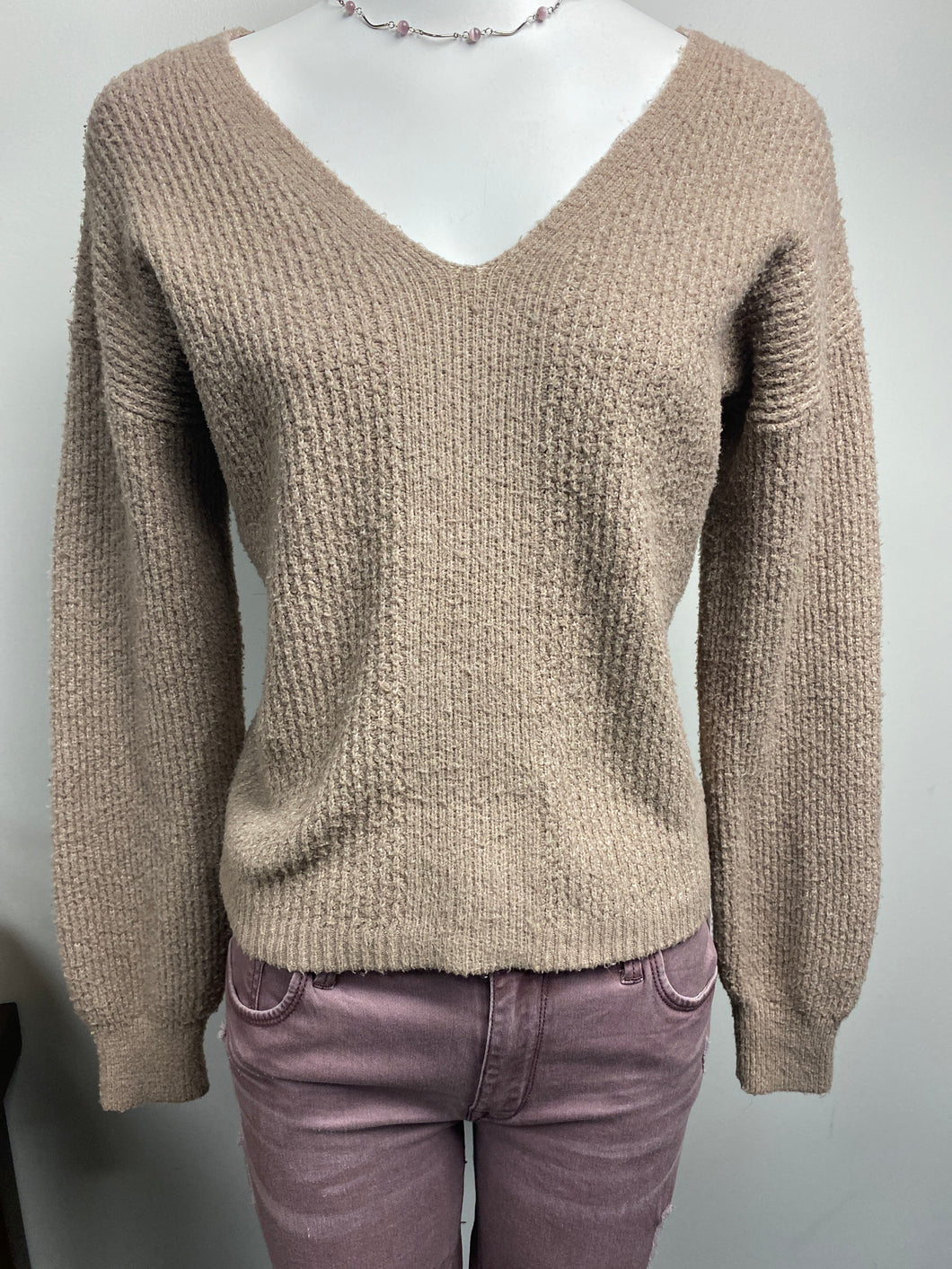 Pink rose Crop sweater (S)