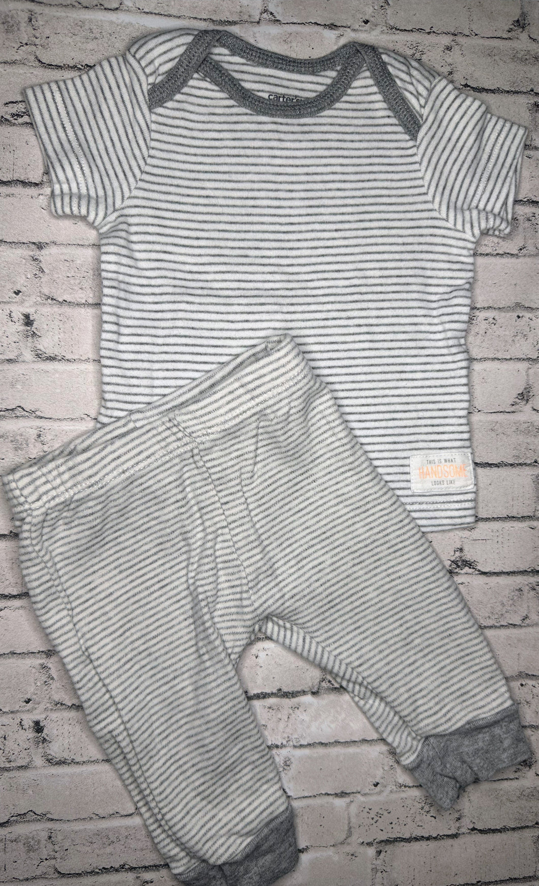 2pc Gray Stripe Set- 3M