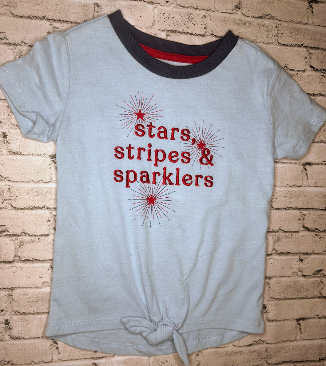 Wonder Nation: “Stars, Stripes” Tie Tee- 3T