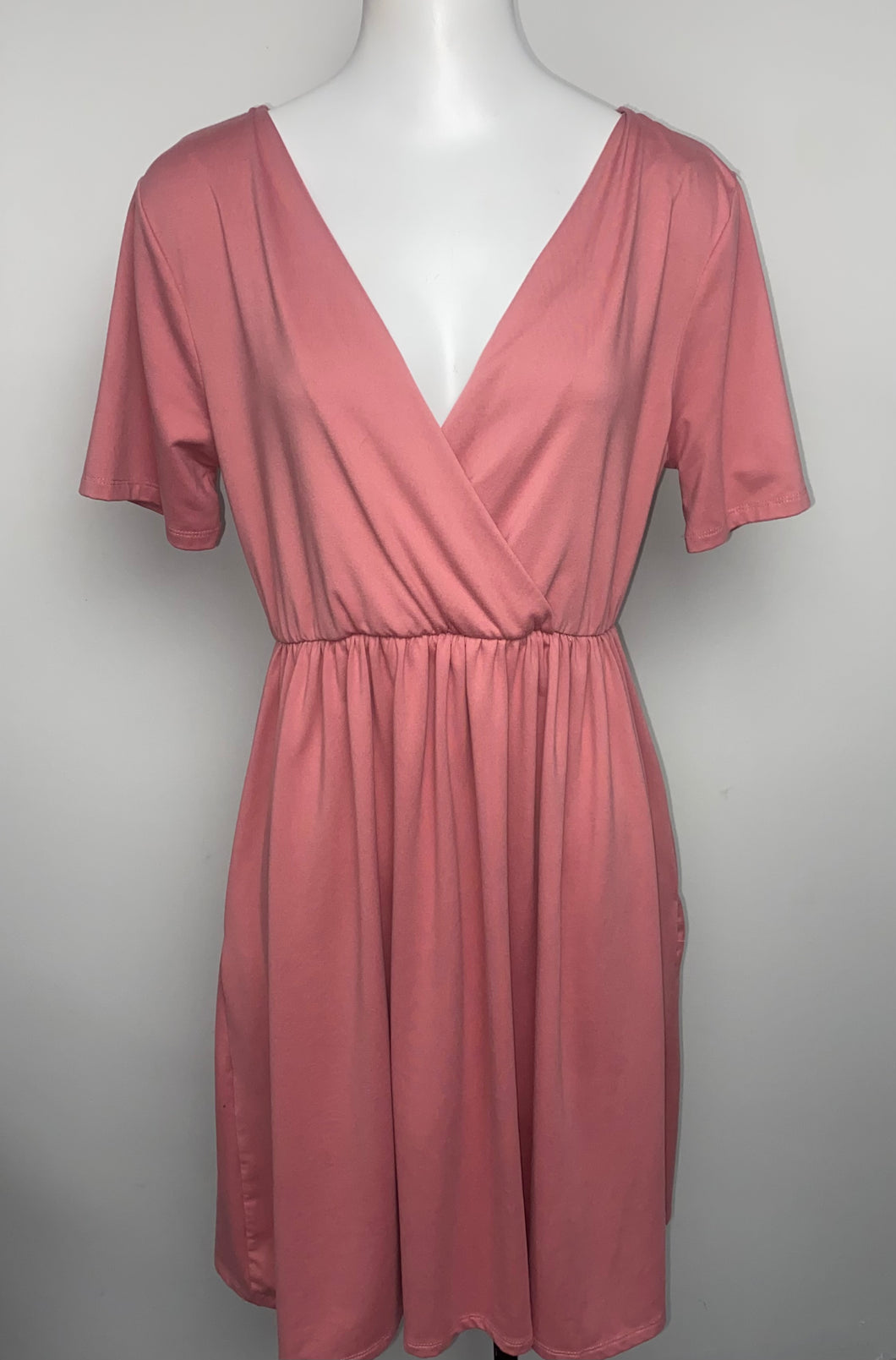 Zenana Blush Dress NEW!- (XL)