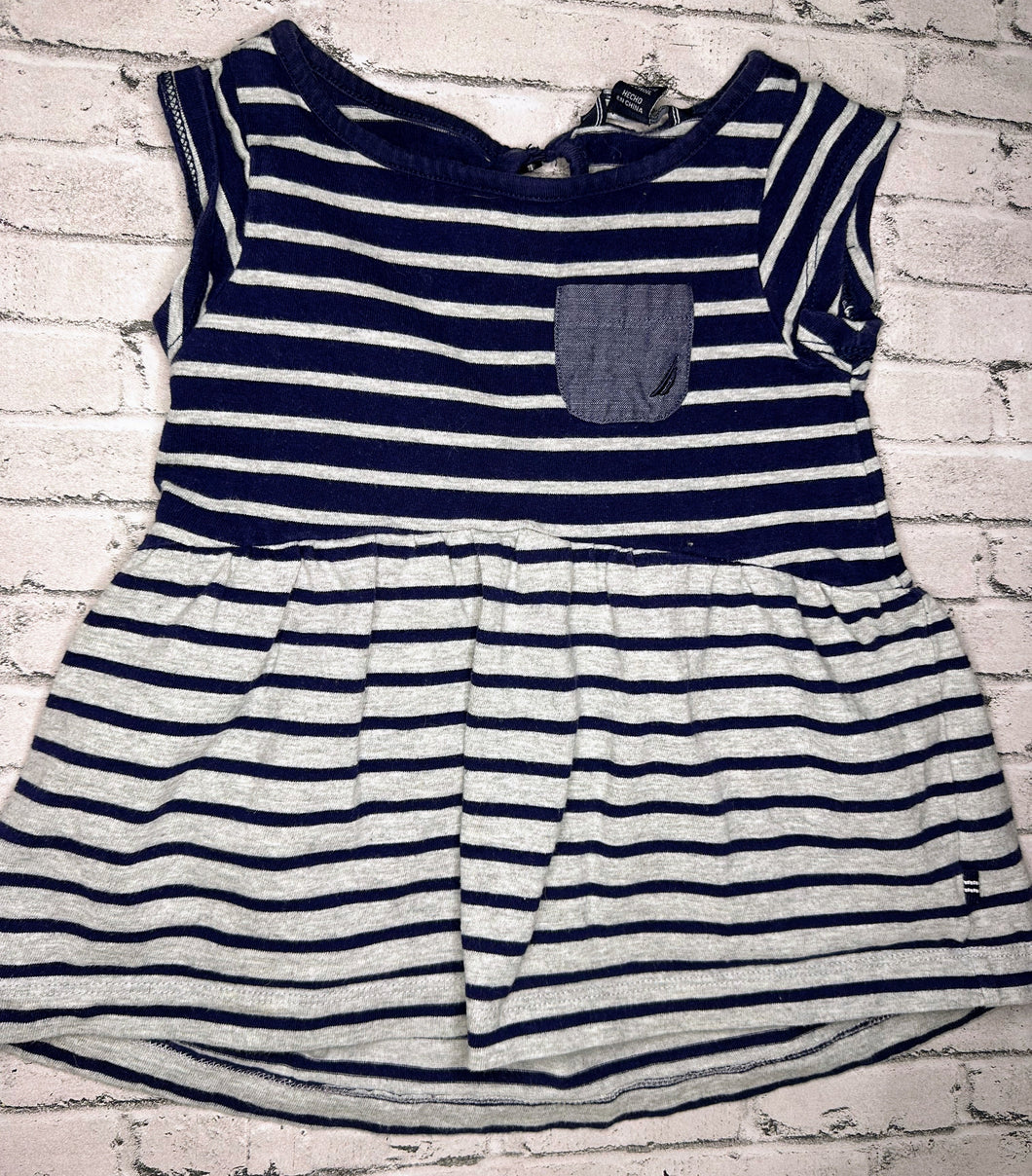 Nautica: Navy Stripe Tank- 2T