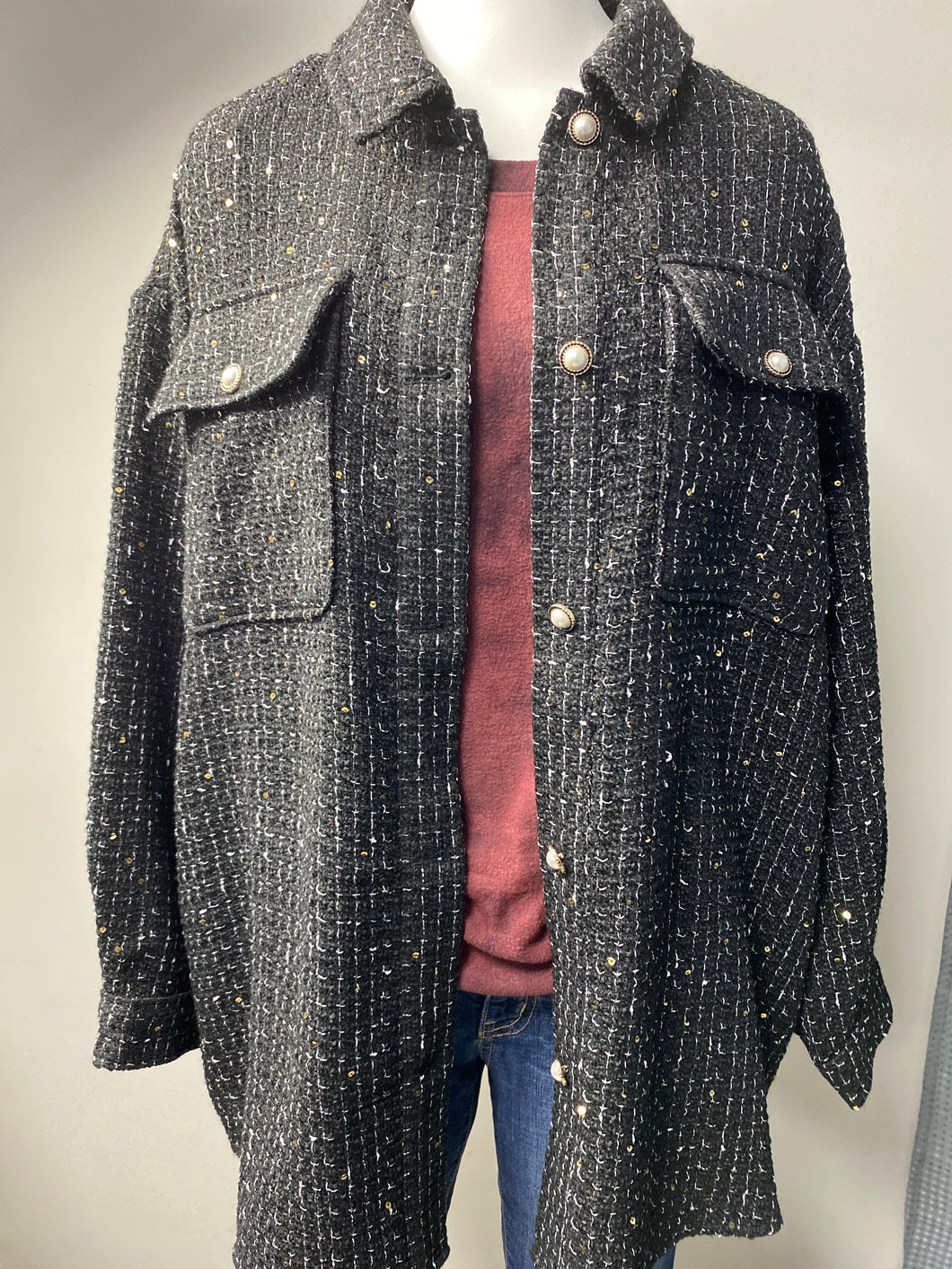 Black dress jacket (LG) NEW!