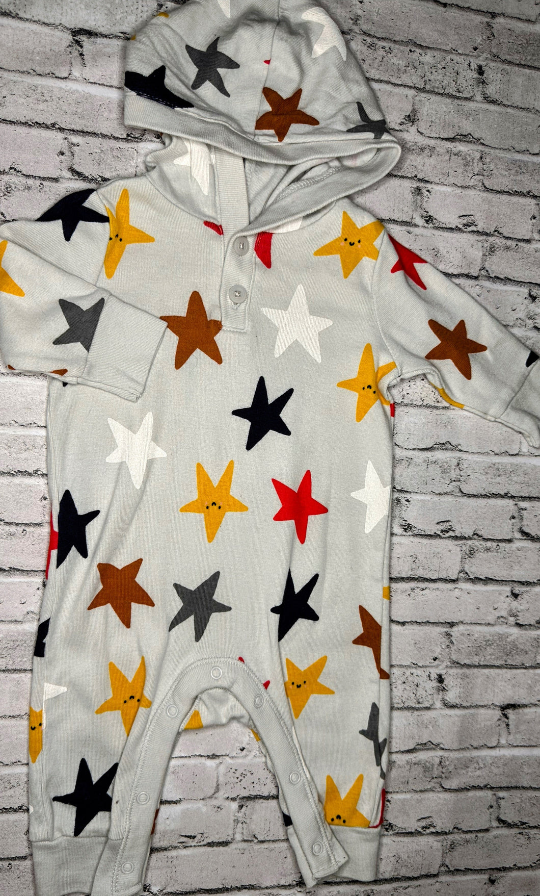 Old Navy: Gray Star Jumpsuit- 0/3m