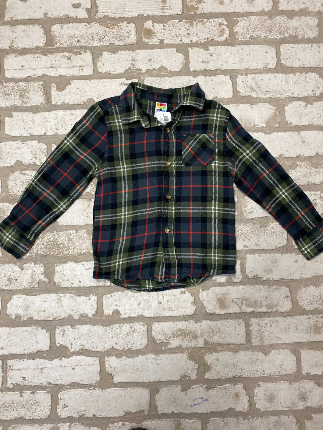 Boy's Green Flannel (4T)