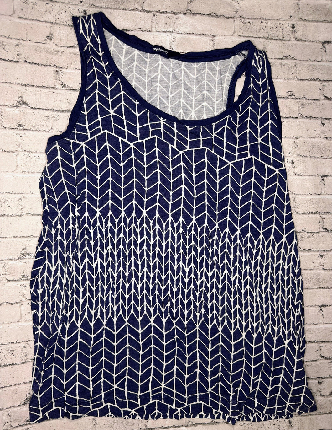 GAP Maternity: Navy Chevron Top- Small