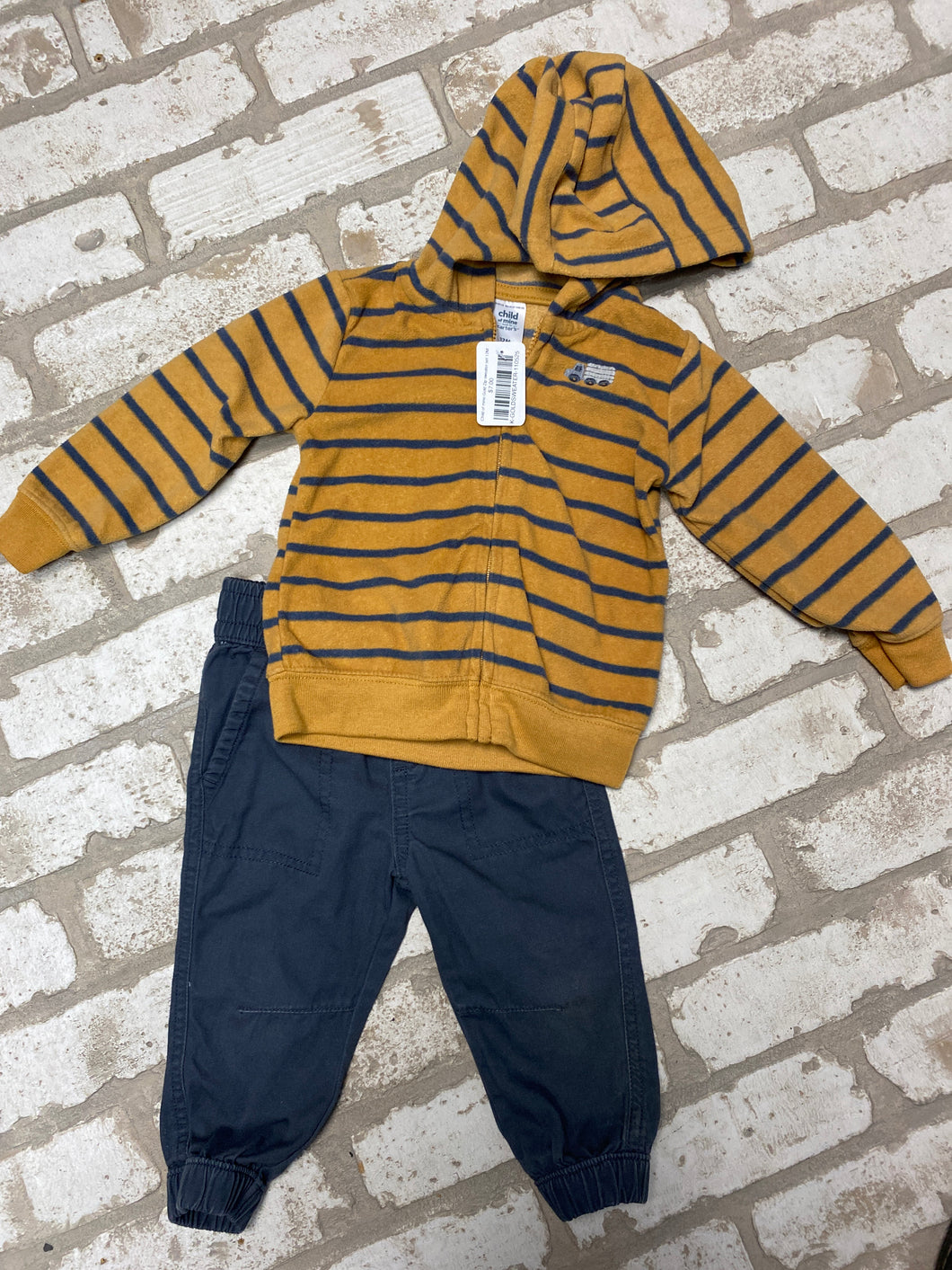 Child of mine Gold Zip sweater set 12M