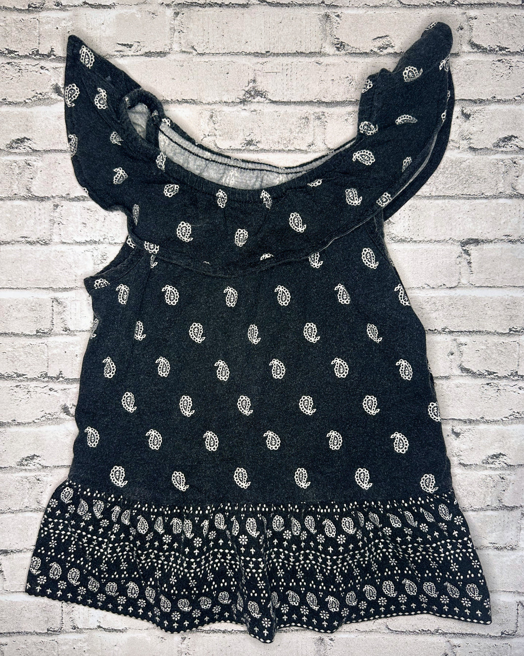 Carter’s: Black Paisley Tank- 3T