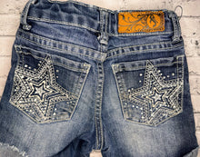 Load image into Gallery viewer, FreeFly: Star Embroidered Denim Shorts- 4T
