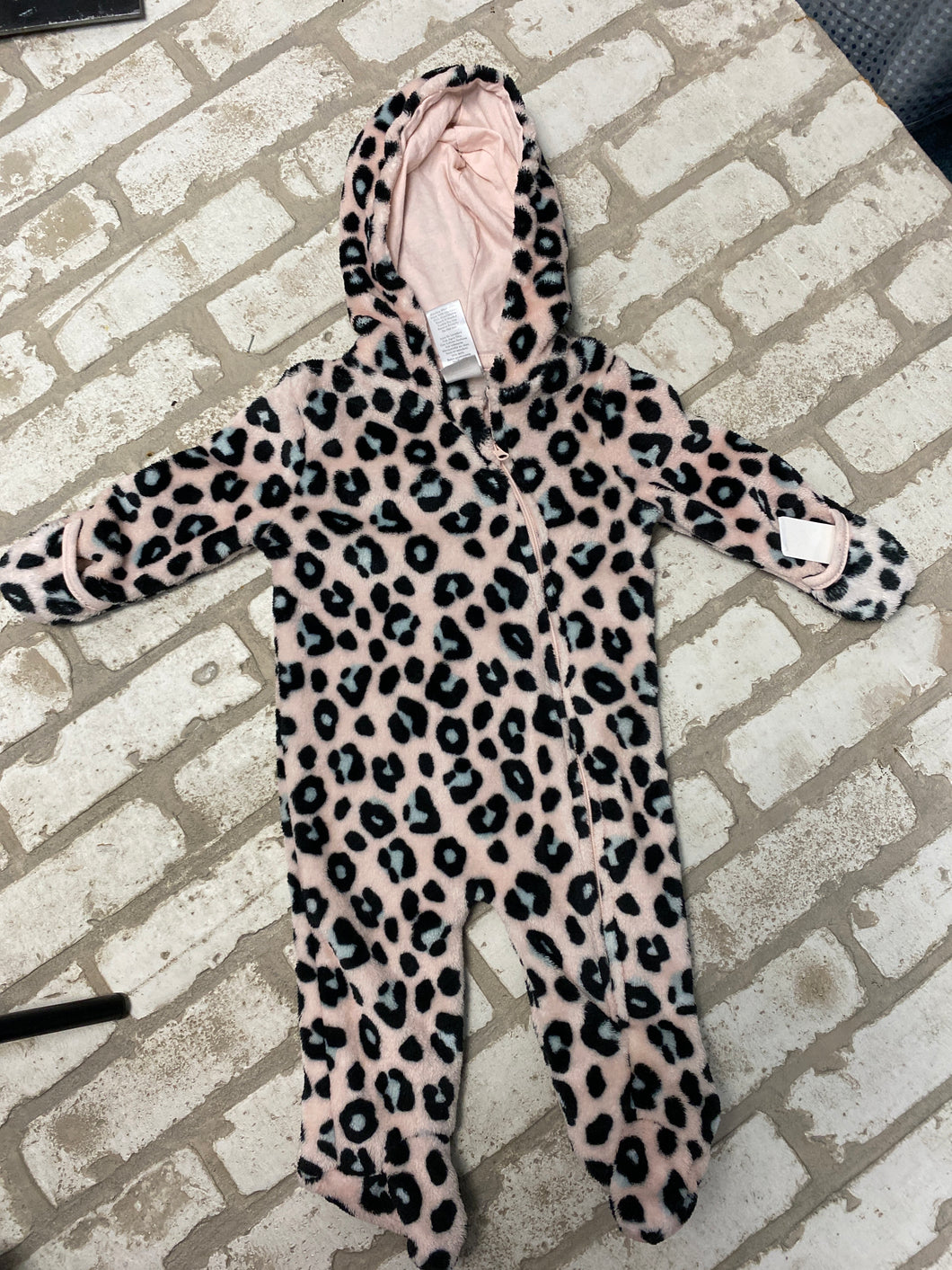 Cheetah print Snowsuit 3/6M