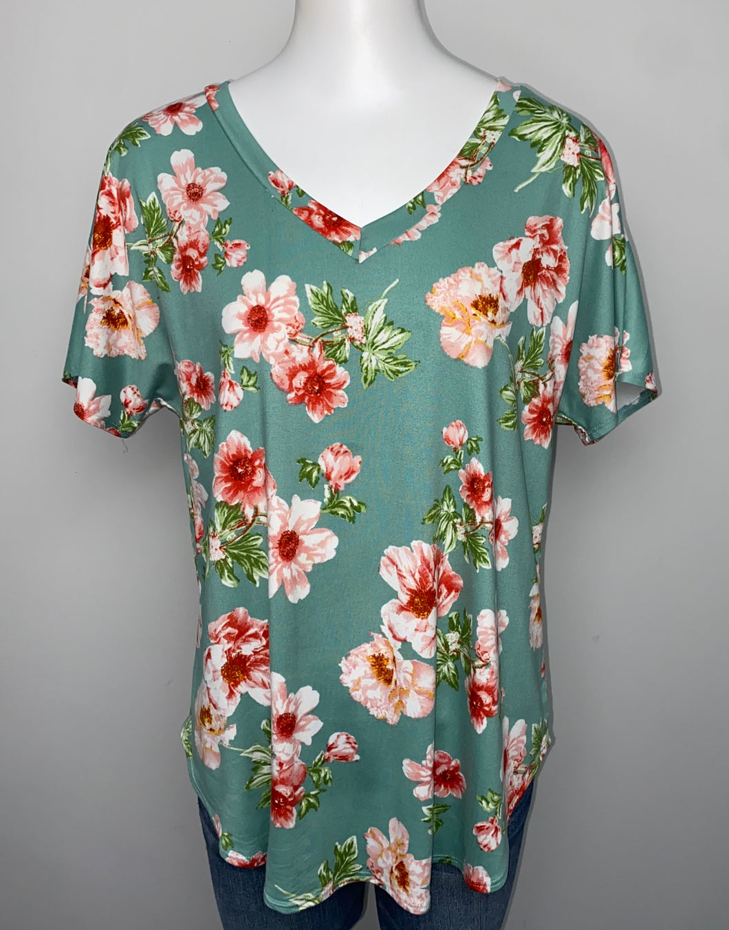 Cool Melon Floral- (L)