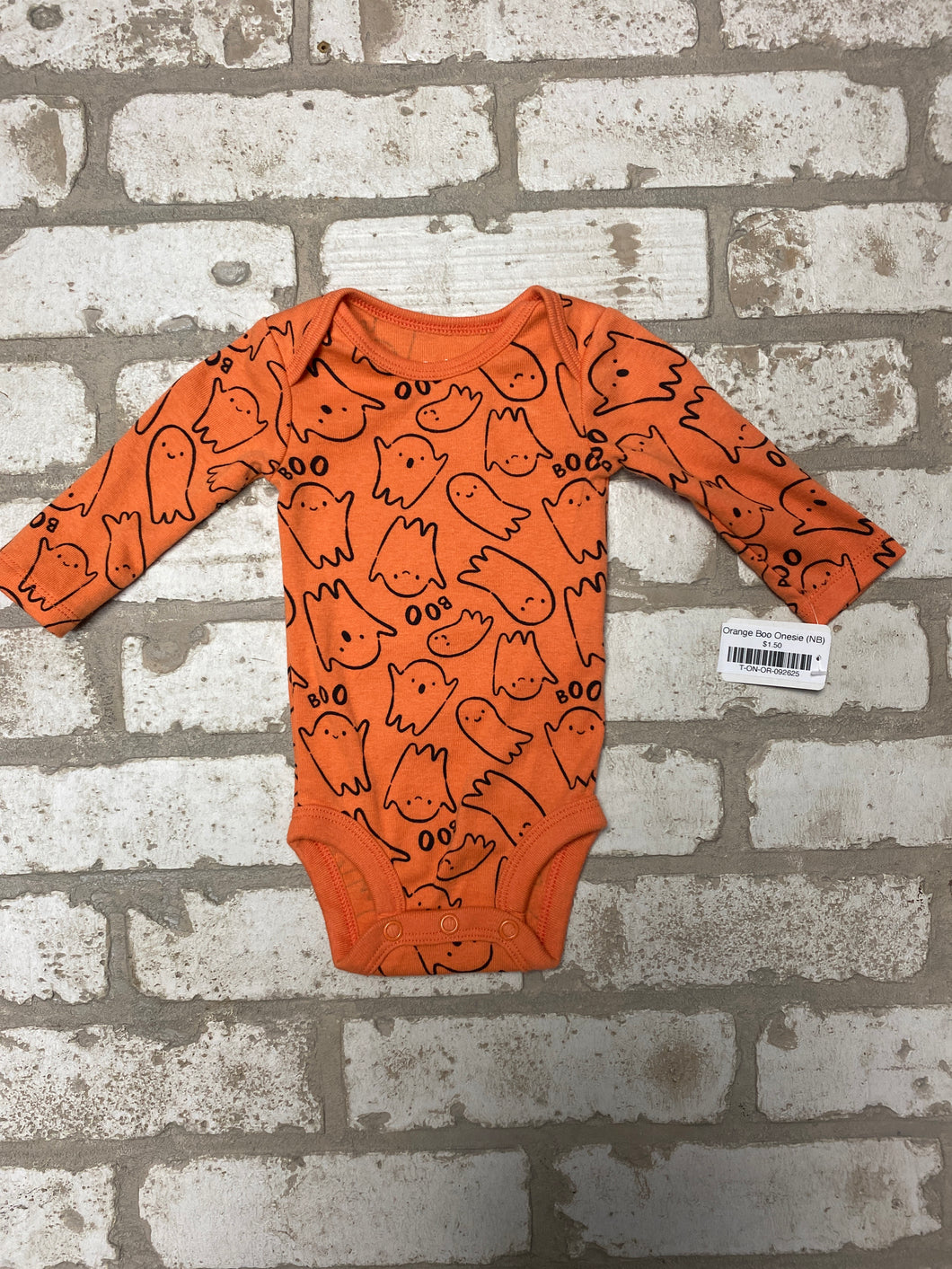 Orange Boo Onesie (NB)