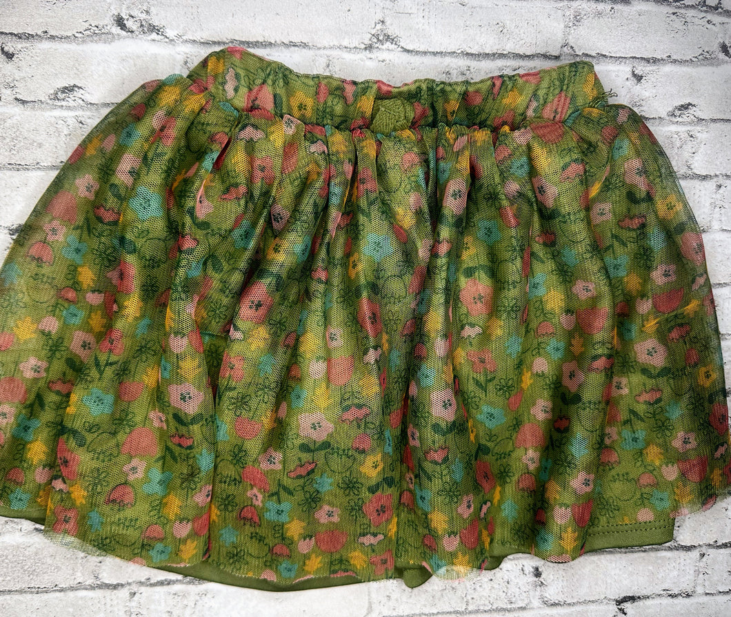 Peppa Pig: Olive Floral Skirt- 2T