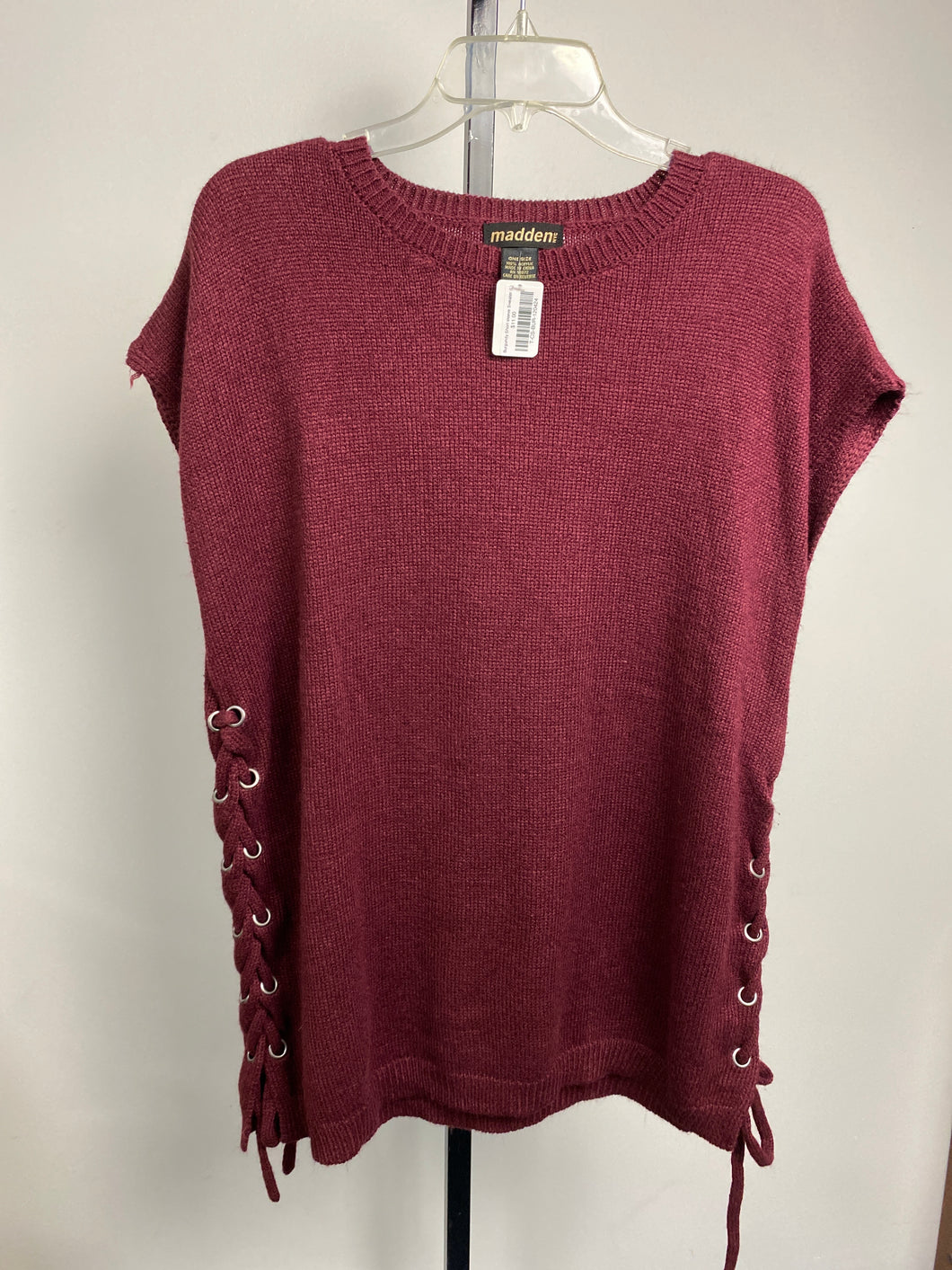 Burgundy Short sleeve Sweater (L)