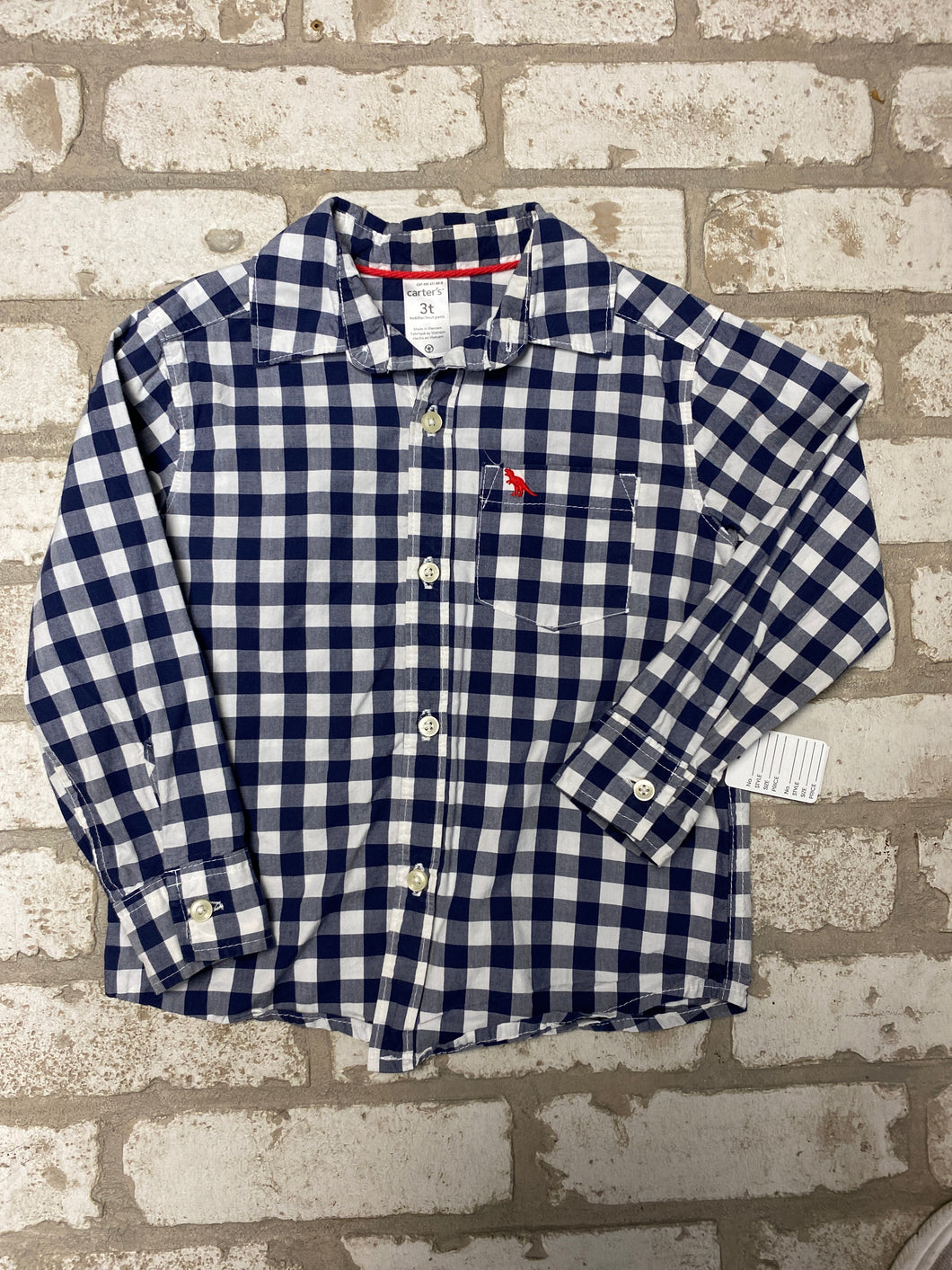 Carter's Blue Plaid Shirt (3T)