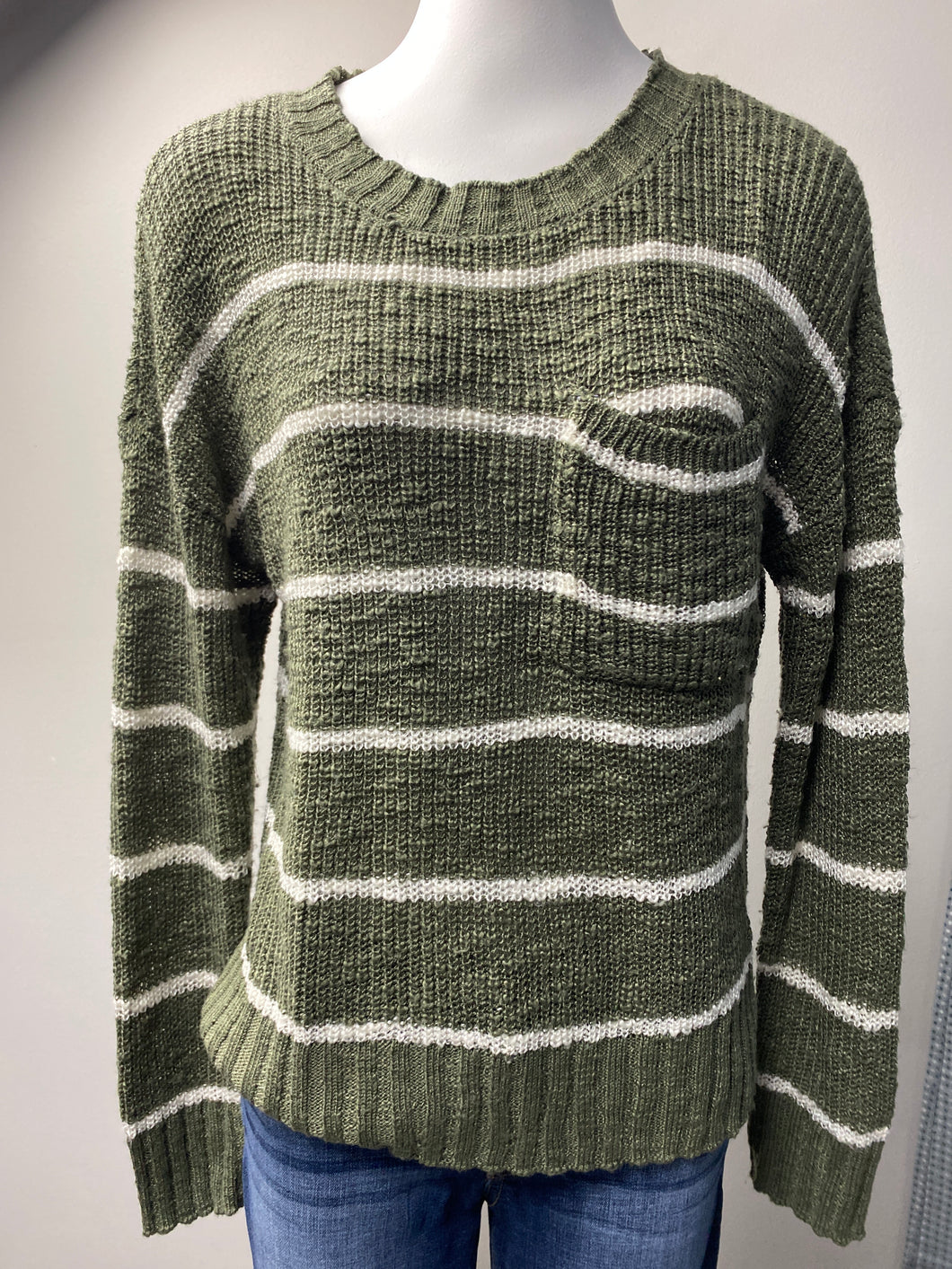 Pink Rose Green Sweater (M)